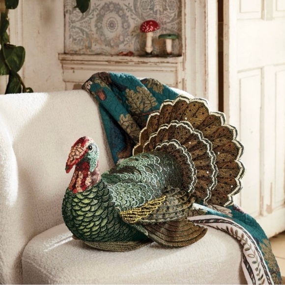 John Derian for Target 2024 Turkey Pillow - Picture 1 of 2